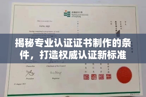 左贡揭秘专业认证证书制作的条件，打造权威认证新标准