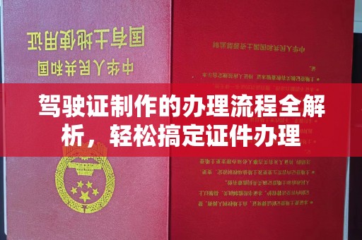 左贡驾驶证制作的办理流程全解析，轻松搞定证件办理