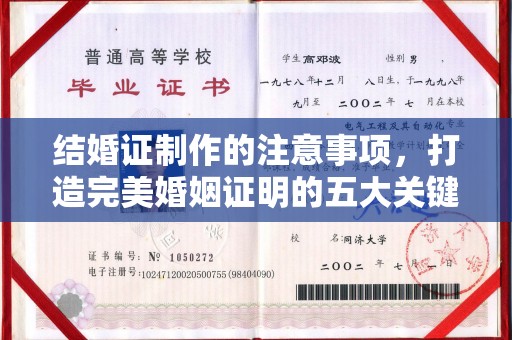 左贡结婚证制作的注意事项，打造完美婚姻证明的五大关键点